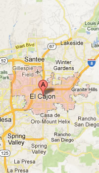 Map of El Cajon, CA